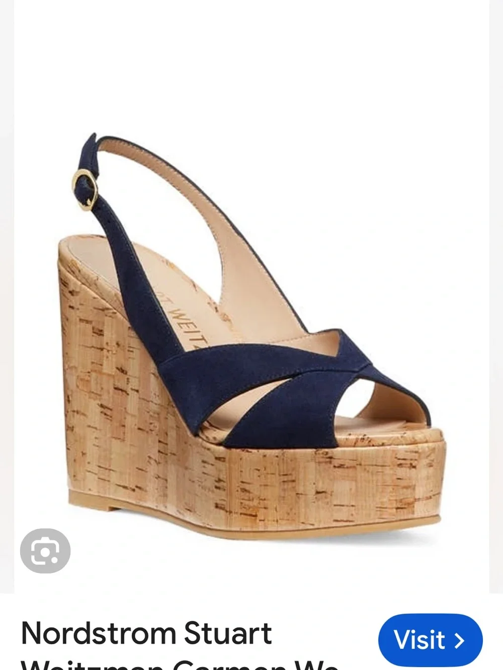 Stuart Weitzman Carmen Wedge Sandals BRAND new sz7 - Picture 2 of 11